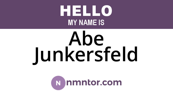 Abe Junkersfeld