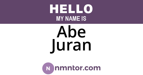 Abe Juran