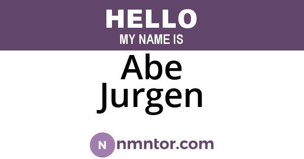 Abe Jurgen