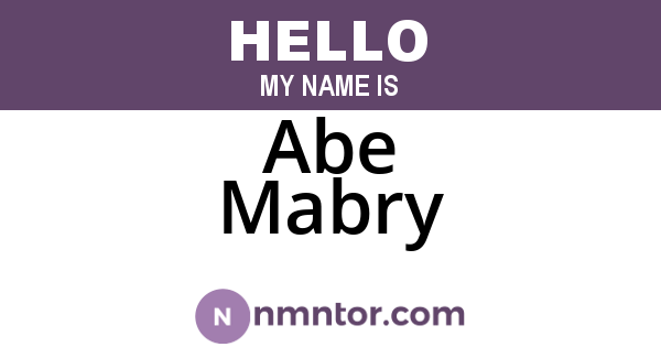 Abe Mabry