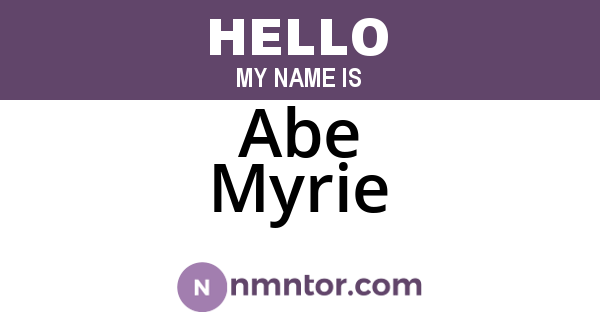 Abe Myrie