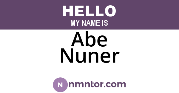 Abe Nuner