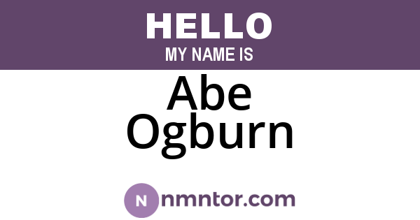 Abe Ogburn