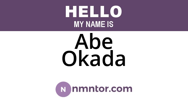 Abe Okada