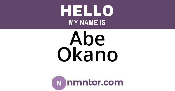 Abe Okano