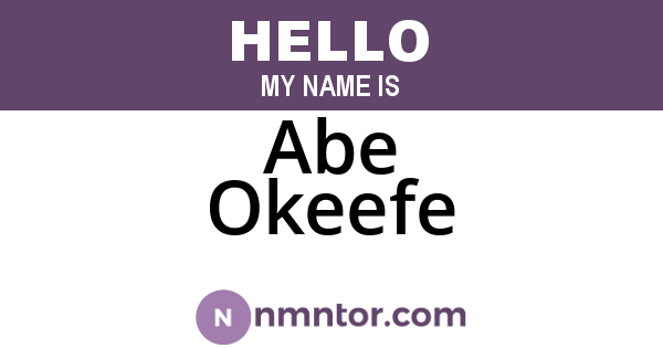 Abe Okeefe