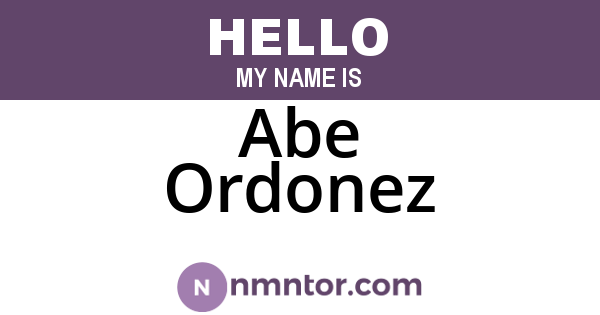 Abe Ordonez