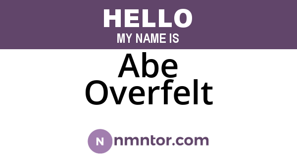 Abe Overfelt