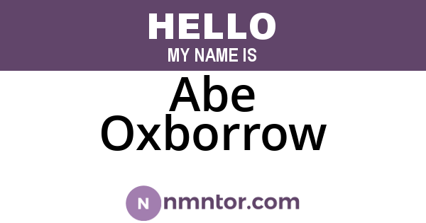 Abe Oxborrow