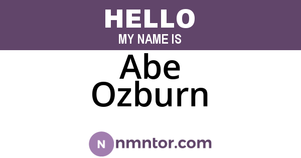 Abe Ozburn