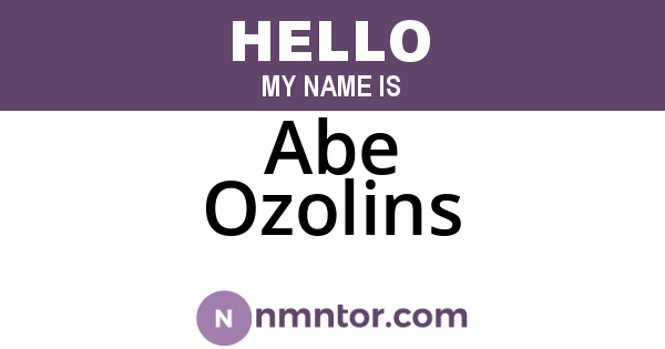 Abe Ozolins
