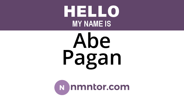 Abe Pagan