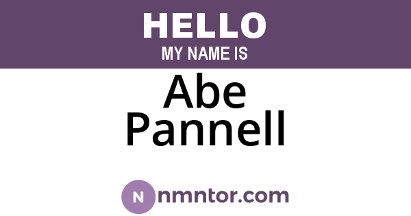 Abe Pannell