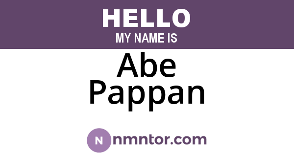 Abe Pappan