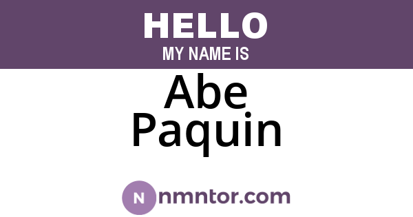 Abe Paquin