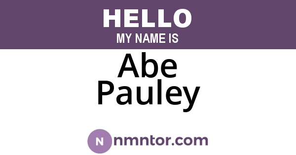 Abe Pauley