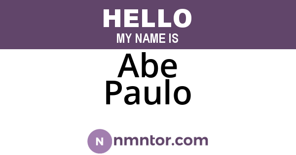 Abe Paulo