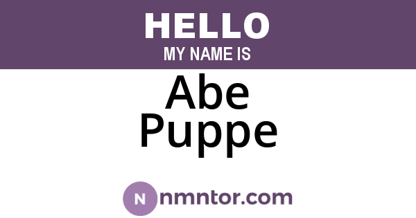 Abe Puppe