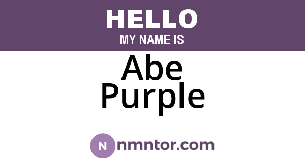 Abe Purple