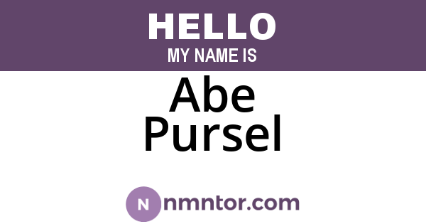 Abe Pursel
