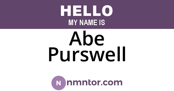 Abe Purswell