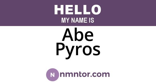 Abe Pyros