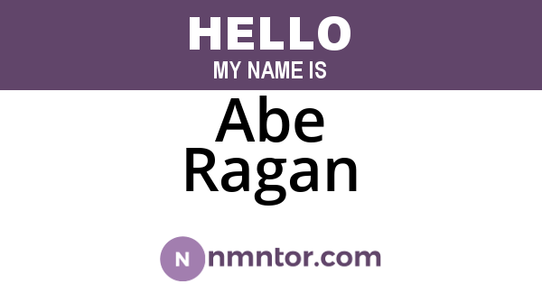 Abe Ragan