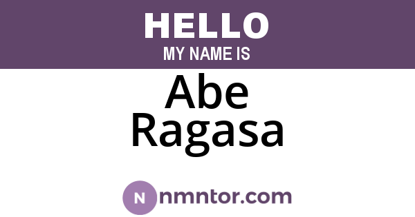 Abe Ragasa