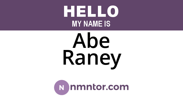 Abe Raney
