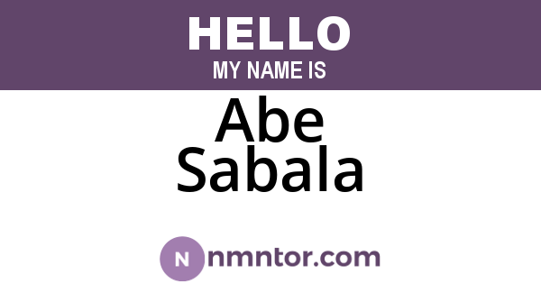 Abe Sabala