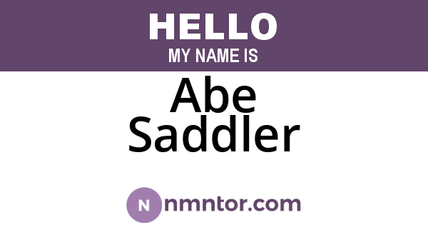 Abe Saddler