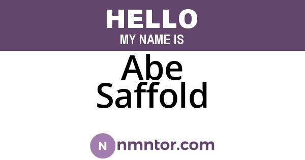 Abe Saffold