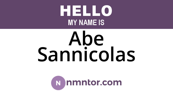 Abe Sannicolas