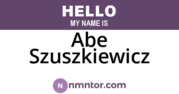 Abe Szuszkiewicz