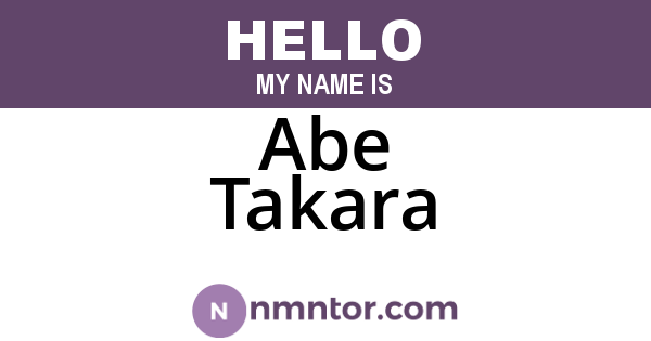 Abe Takara