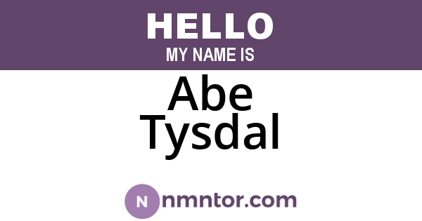 Abe Tysdal