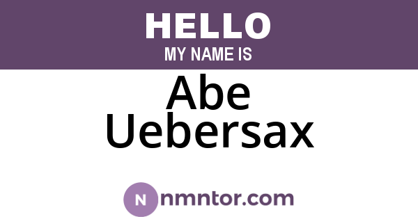 Abe Uebersax
