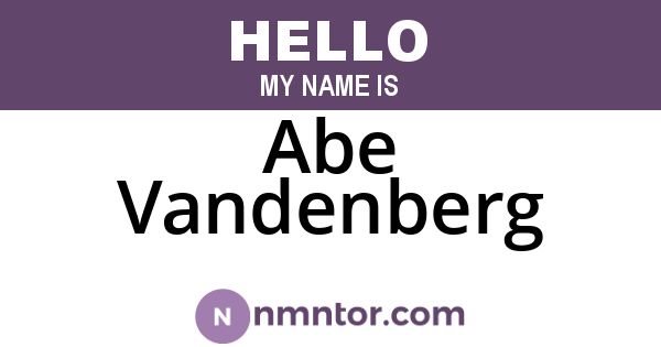 Abe Vandenberg