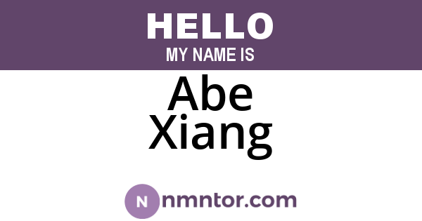 Abe Xiang