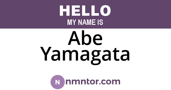 Abe Yamagata