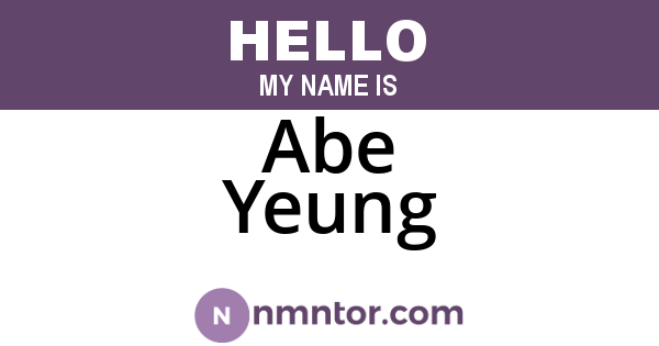 Abe Yeung