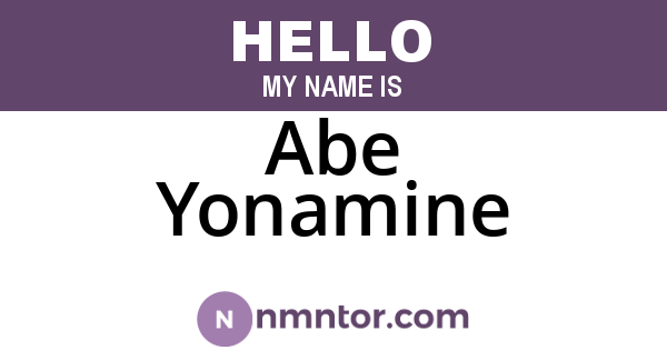 Abe Yonamine