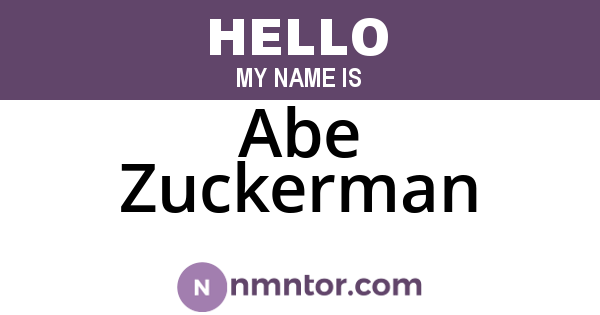 Abe Zuckerman