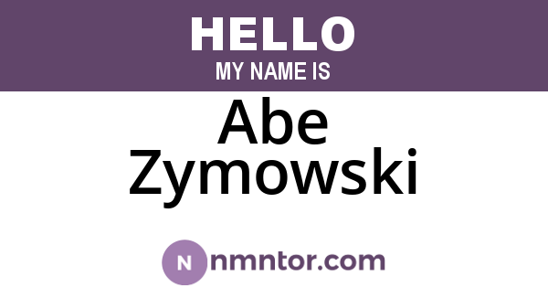 Abe Zymowski