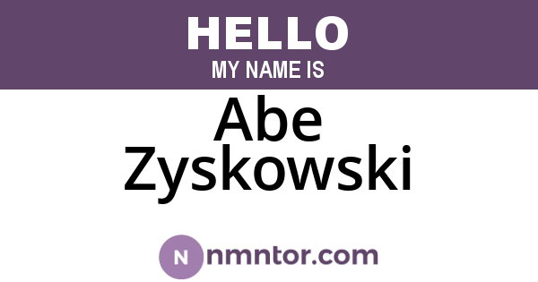 Abe Zyskowski