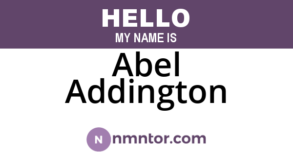 Abel Addington
