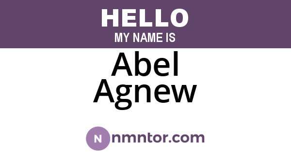 Abel Agnew