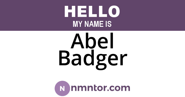 Abel Badger