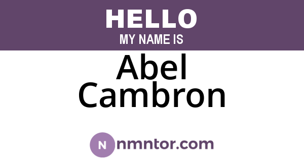 Abel Cambron