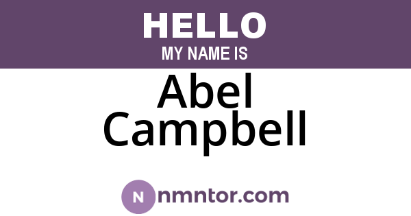 Abel Campbell